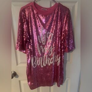 Sequin Pink Birthday Dress